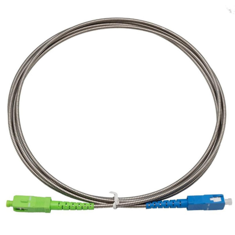 Cable Fibra Óptica Blindado SC / APC - SC / APC Monomodo Simplex 9 / 125 µm  5 m
