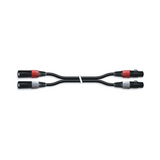 Doble Conector de 2 XLR Macho a Hembra L/R Señal Monocanal por Cable con Conectores Metalicos 3 M Adaptador