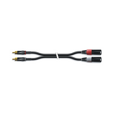 Doble Conector de 2 XLR Macho a RCA L/R Señal Monocanal por Cable con Conectores Metalicos 3.0 M