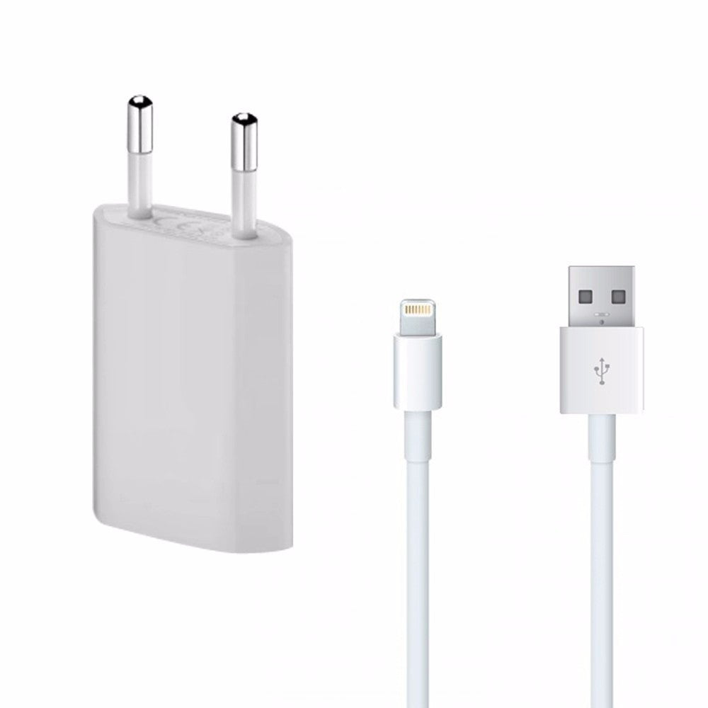 Cargador RED + Cable Lightning Apple 1A Bulk