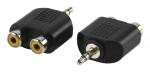 Adaptador Mini Jack 3.5mm Macho a 2 Rcas Hembras