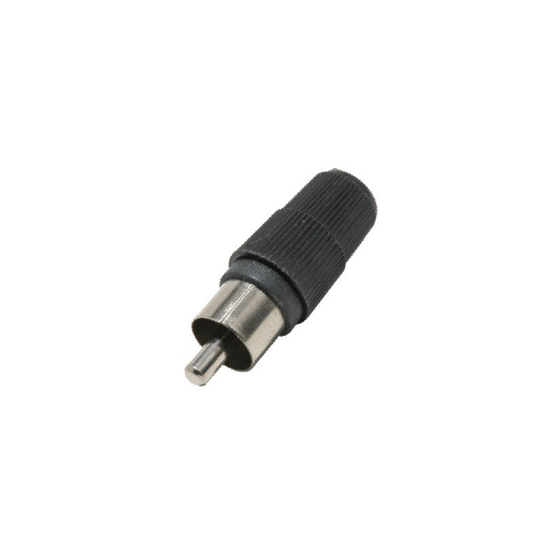 Conector RCA Macho Soldar Negro