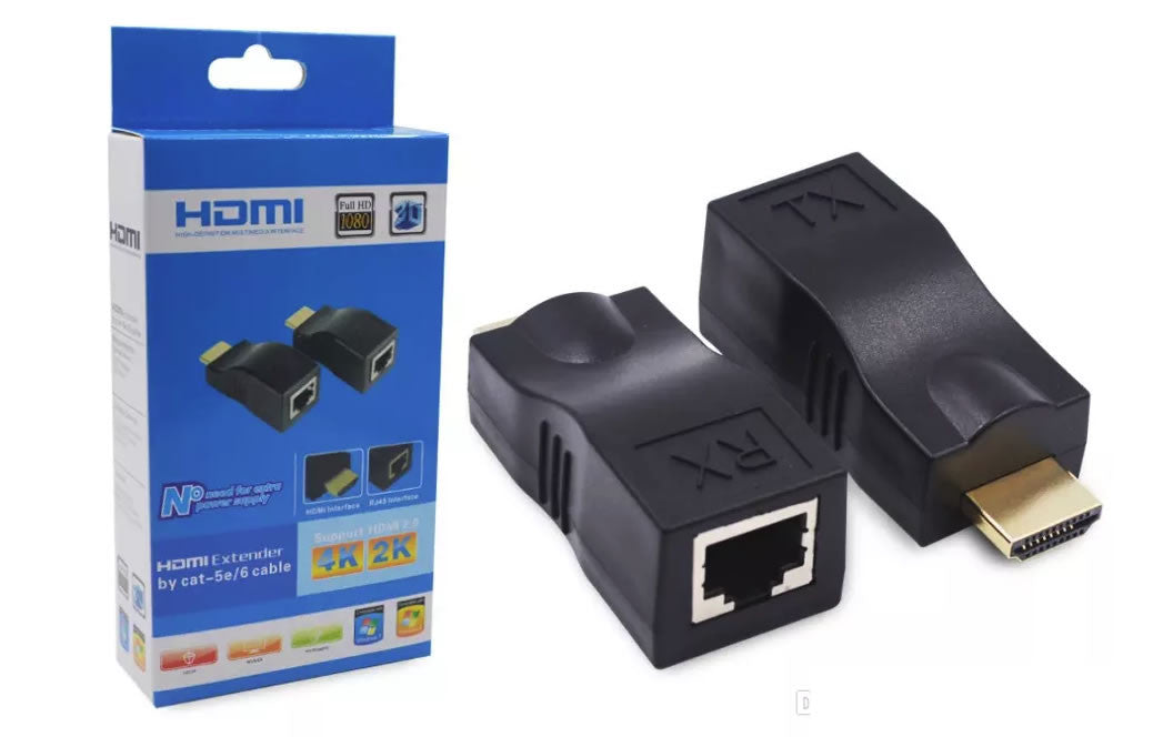 Extender Hdmi Cat5e/6 Máximo 30 Metros. de Señal