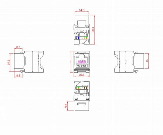 Keystone Cat 6a Tooless Rj45 Tb110