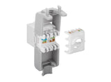 Keystone Cat 6a UTP gris y blanco