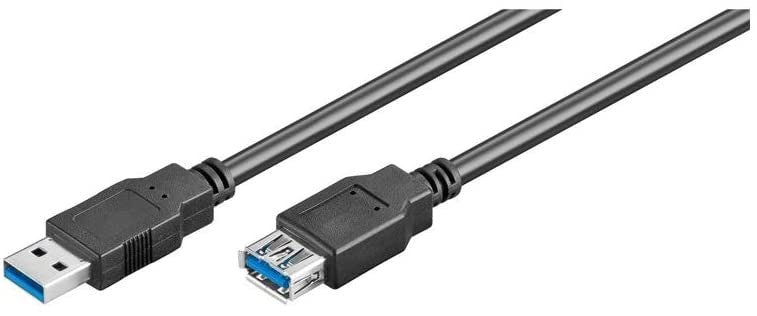 Cable USB 3.0 (A Macho / A Hembra) de 0.50m Negro