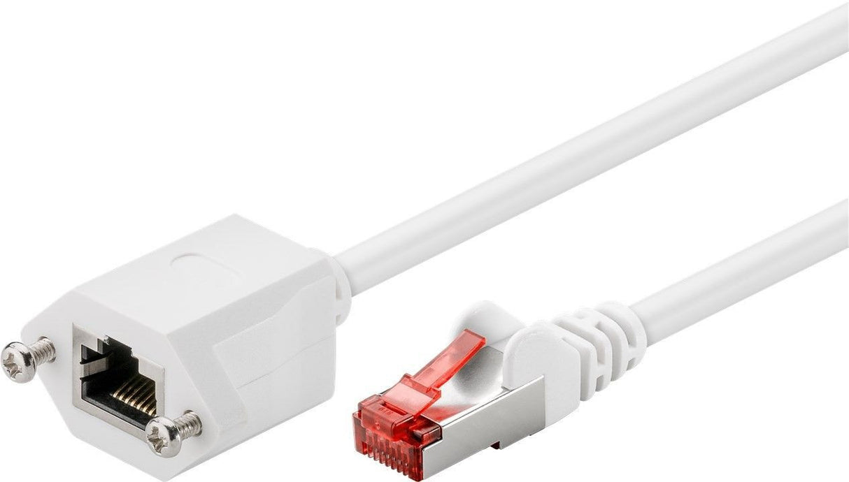 Extensión Cable de red Cat6. F/utp, Color Blanco 1m Categoria 6