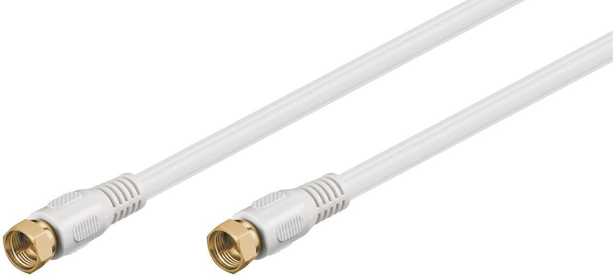 Cable Coax 75 Oms Conec F M/M Blanco 3.5m