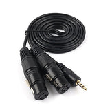 Cable de Audio Minijack 3.5 mm Estereo a 2 XLR Hembra L/R 5,00m