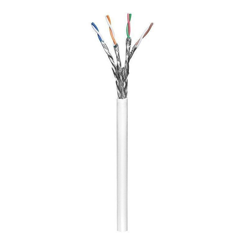 Cable de red CAT 6, S/ftp, Blanco- CCA, Lszh