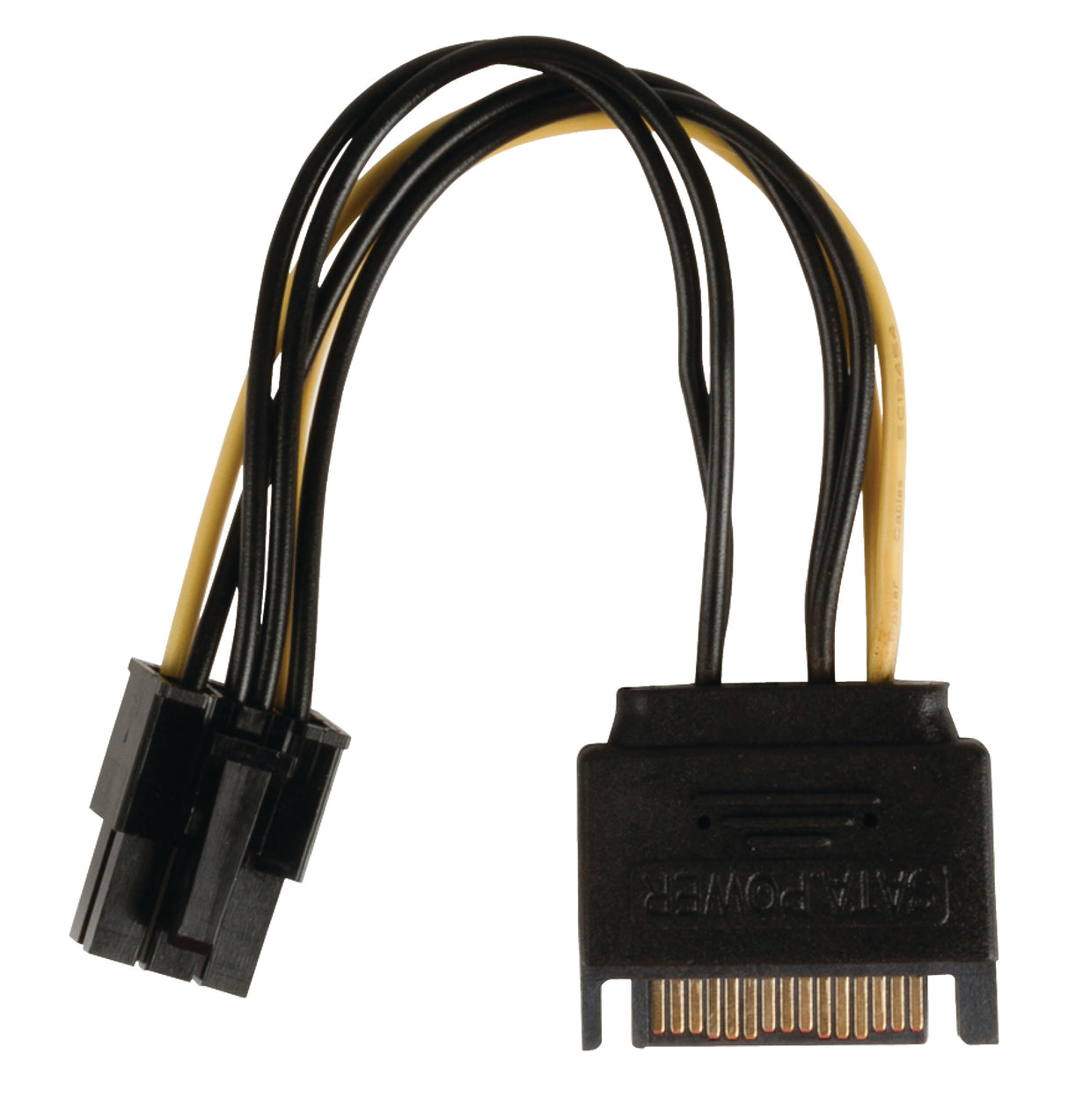 Cable Adaptador de Alimentación Interna, PCI Express Hembra ? Sata 15 Pines Macho, 0,15 m Multicolor