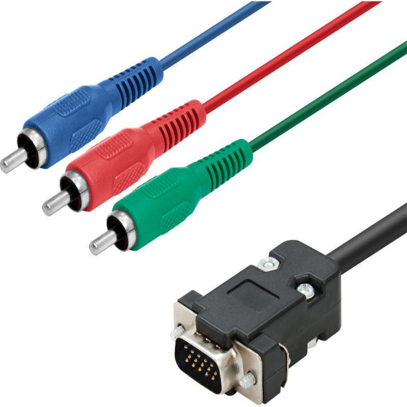 Cable RGB 3xrca-m a VGA 1.5m