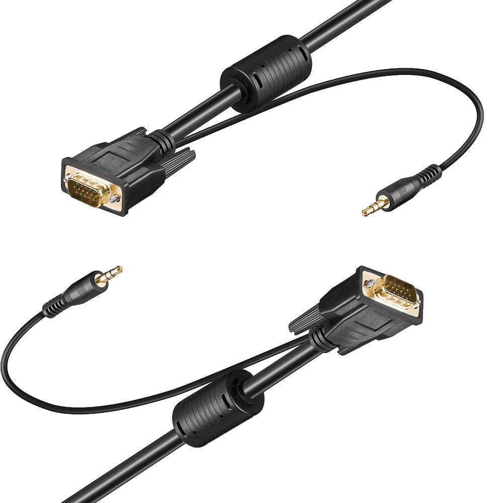 Cable VGA Macho a con Jack de Audio 3.5 5m