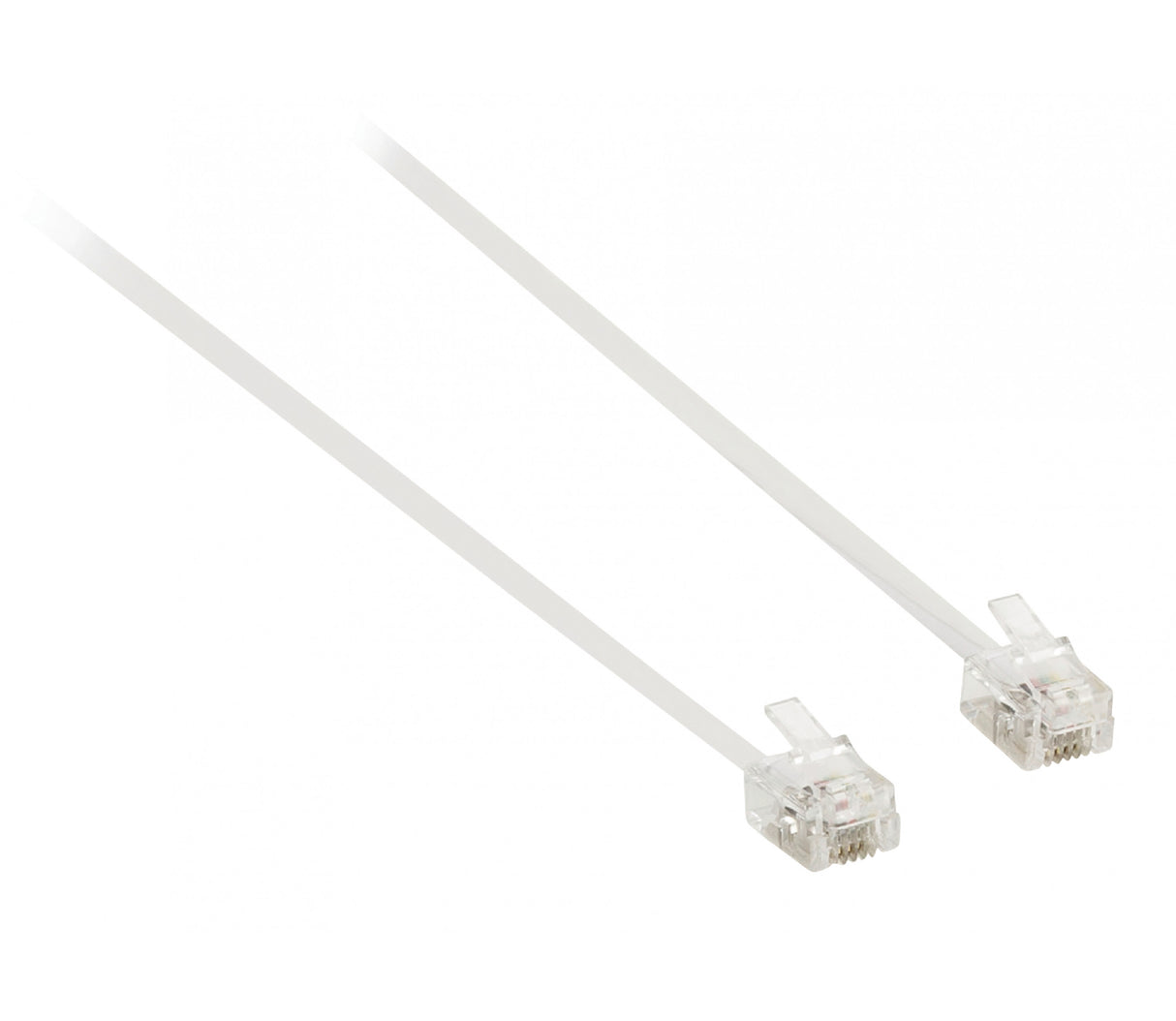 Cable de Telefonico Blanco Rj11 M/M 2m