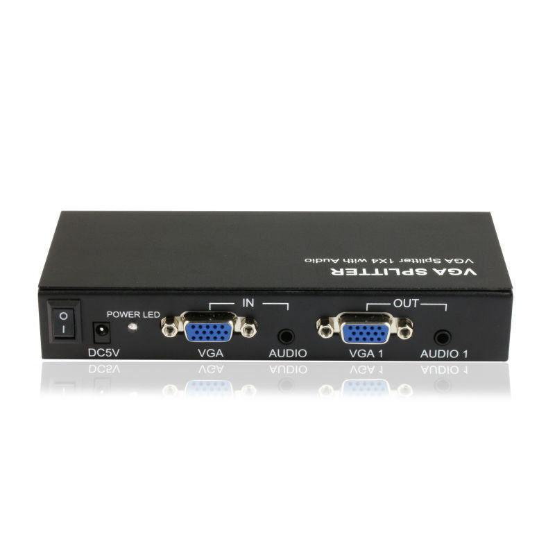 Spliter VGA (Db15) con Audio de 1 Entrada a 4 Salidas Splitter Hdmi