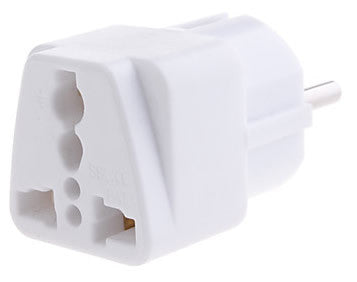 Adaptador Multienchufe de Viaje a Schuko color blanco