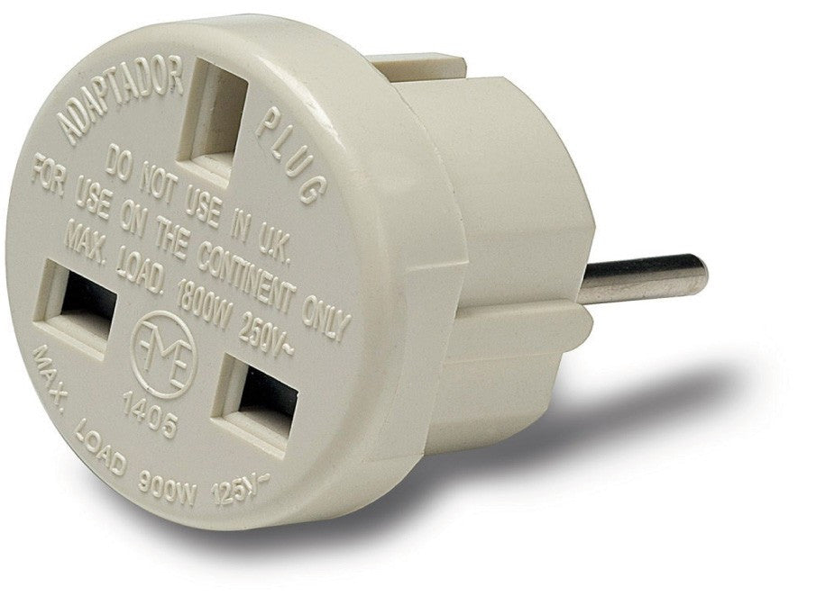 Adaptador de Schuko a UK Conector Corriente