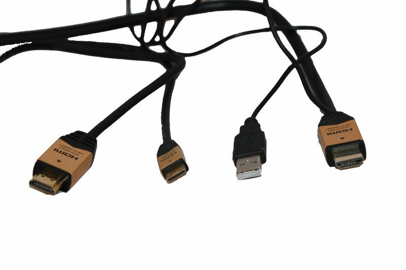 Conmutador en Cable 1 x Hdmi Macho + Mini a Cables