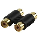 Adaptador 2xrca Hembra. Bañados en oro.