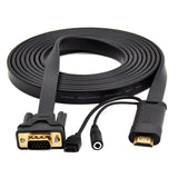 Cable Conversor de Hdmi a VGA 2 m con Audio Adaptador