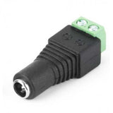 Conector par Trenzado Hembra 2.1 x 5.5 mm Para Cctv. Conectores