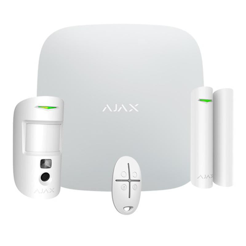 Kit de Alarma Profesional - Certificado Grado 2 Comunicación Ethernet y Dual SIM Gprs Inalámbrico 868 MHz Jeweller Wings Ajax H