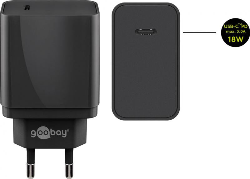 Cargador con Puerto Usb-c de Carga Rapida (18W)