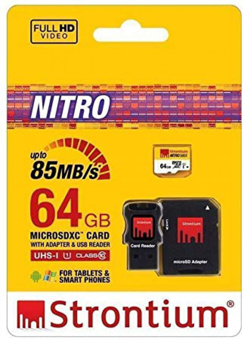 Tarjeta Micro SD 64gb con Adaptador a y Usb Tarjetas Memoria