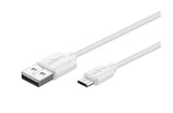 Cargador con Cable Micro Usb Blanco de 1m