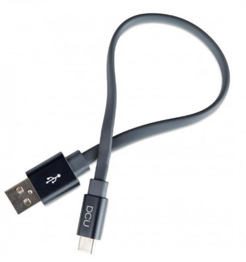 Cable USB Tipo C a Plano Gris 0,20m