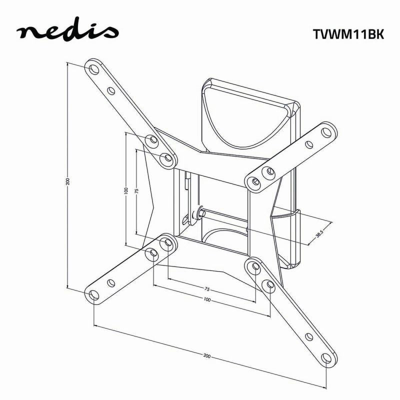 Soporte TV de Pared Movimiento Completo 10" a 32" Soportes