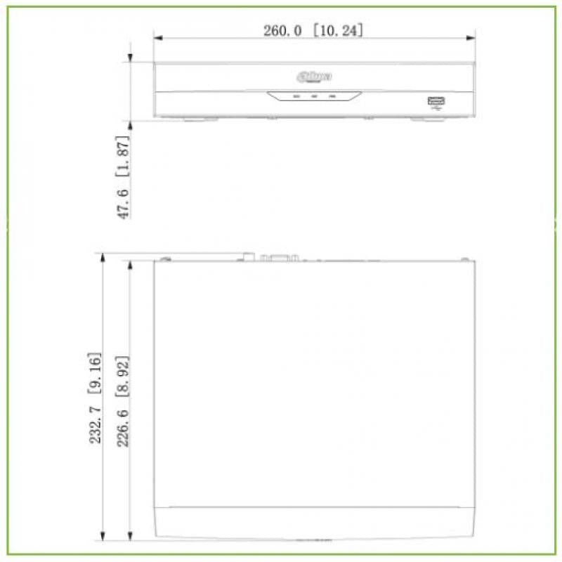 NVR 8ch 200mbps H265 Hdmi 8poe 1hdd AI