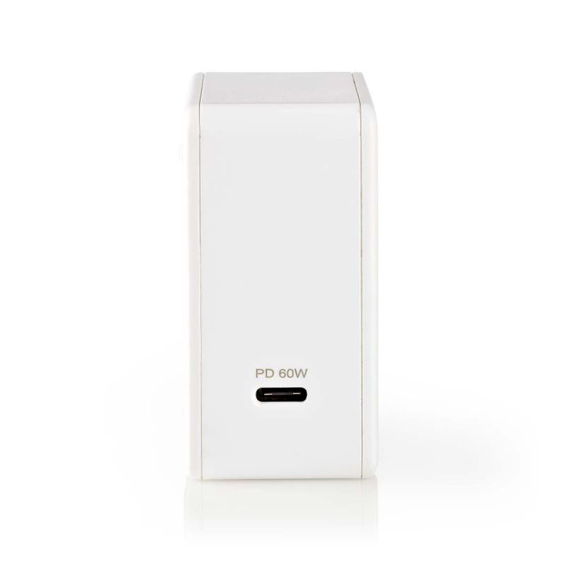 Cargador de Pared USB-C PD3.0 60W de color blanco