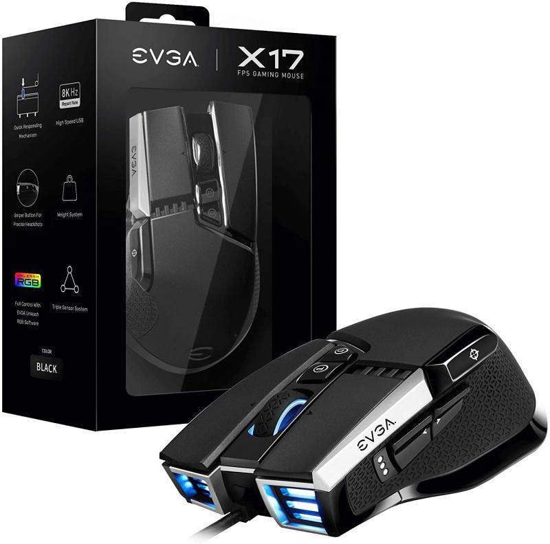 Ratón Gaming Evga X17/ Hasta 16000 DPI