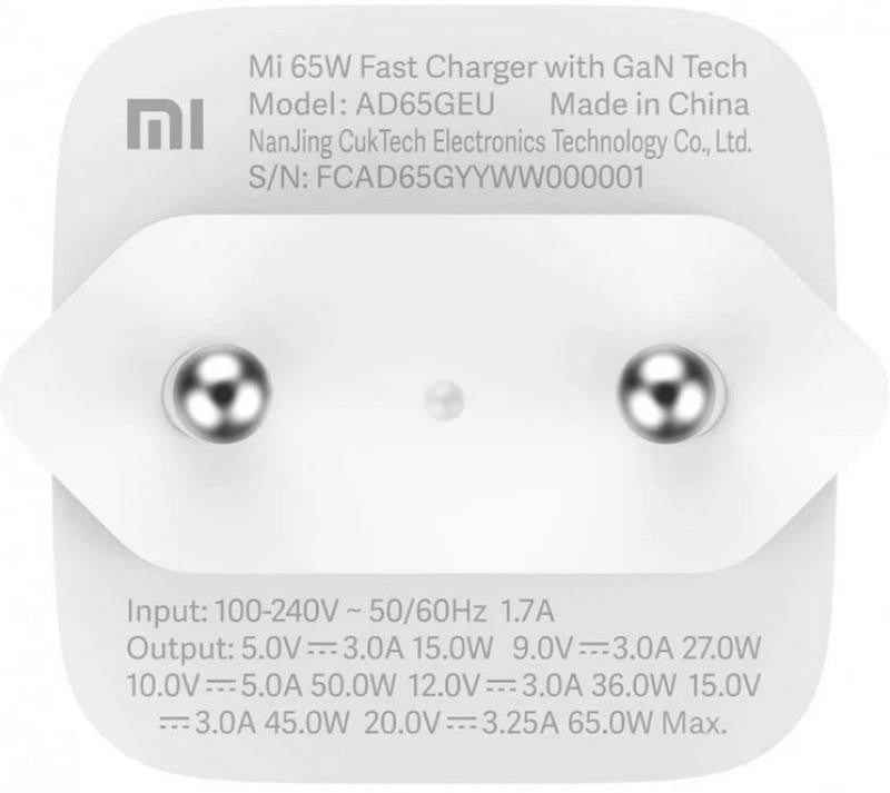 Xiaomi Mi 65W Fast Charger GaN Tech Cargador