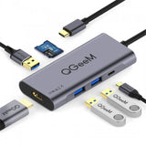 Dock Station Usb-c con USB 3.0 * 3 / 100w PD3.0 4K Hdmi HD Display SD TF - Gris 3.1 Tipo C