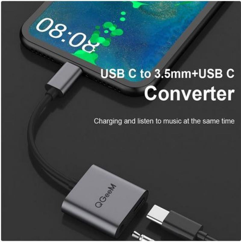 Adaptador de Audio + PD Tipo C a 3,5 mm USB 3.1