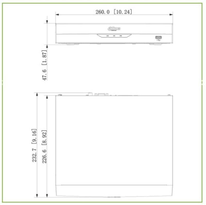 NVR 16ch 200mbps H265 Hdmi 1hdd AI