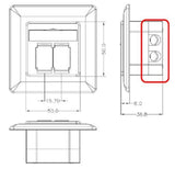 Placa de Pared CAT 6 Caja utp