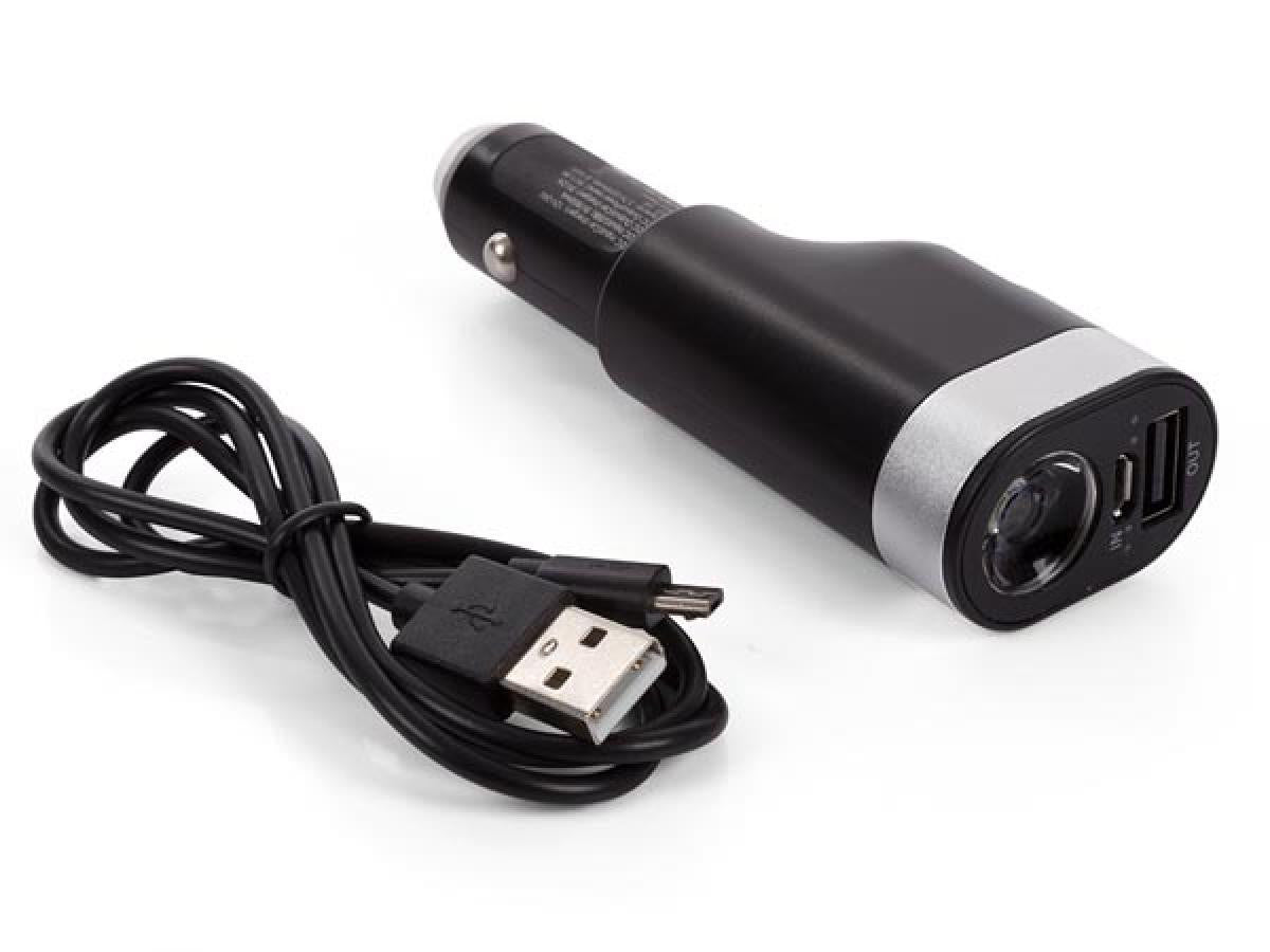 Cargador de Coche 6 en 1/ Power Bank/ Linterna Led/ Cuchilla Para Cortar el Cinturón Seguridad/ Martillo Emergencia