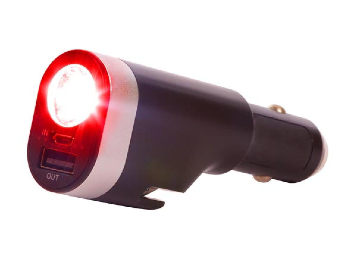 Cargador de Coche 6 en 1/ Power Bank/ Linterna Led/ Cuchilla Para Cortar el Cinturón Seguridad/ Martillo Emergencia