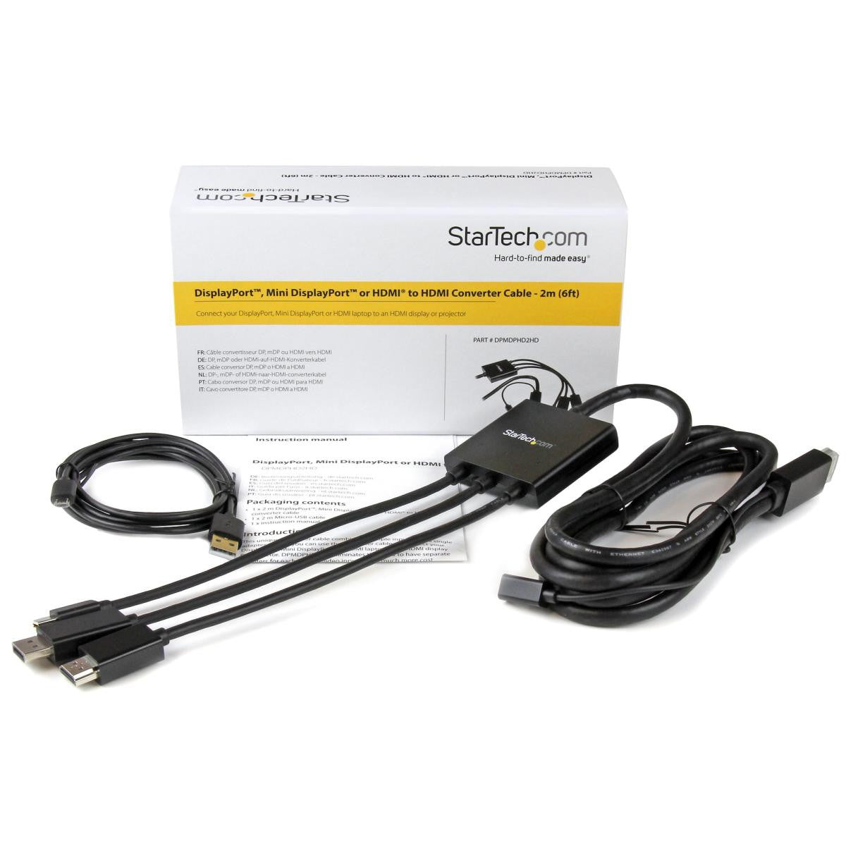 Cable Conversor Hdmi, Displayport o Mini a Hdmi de 2m - Adaptador DP y