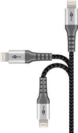 Cable Usb a Lightning Textil de 1m con Conectores Metálicos