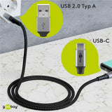 Cable USB C de Carga y Sincronización Tela 1m