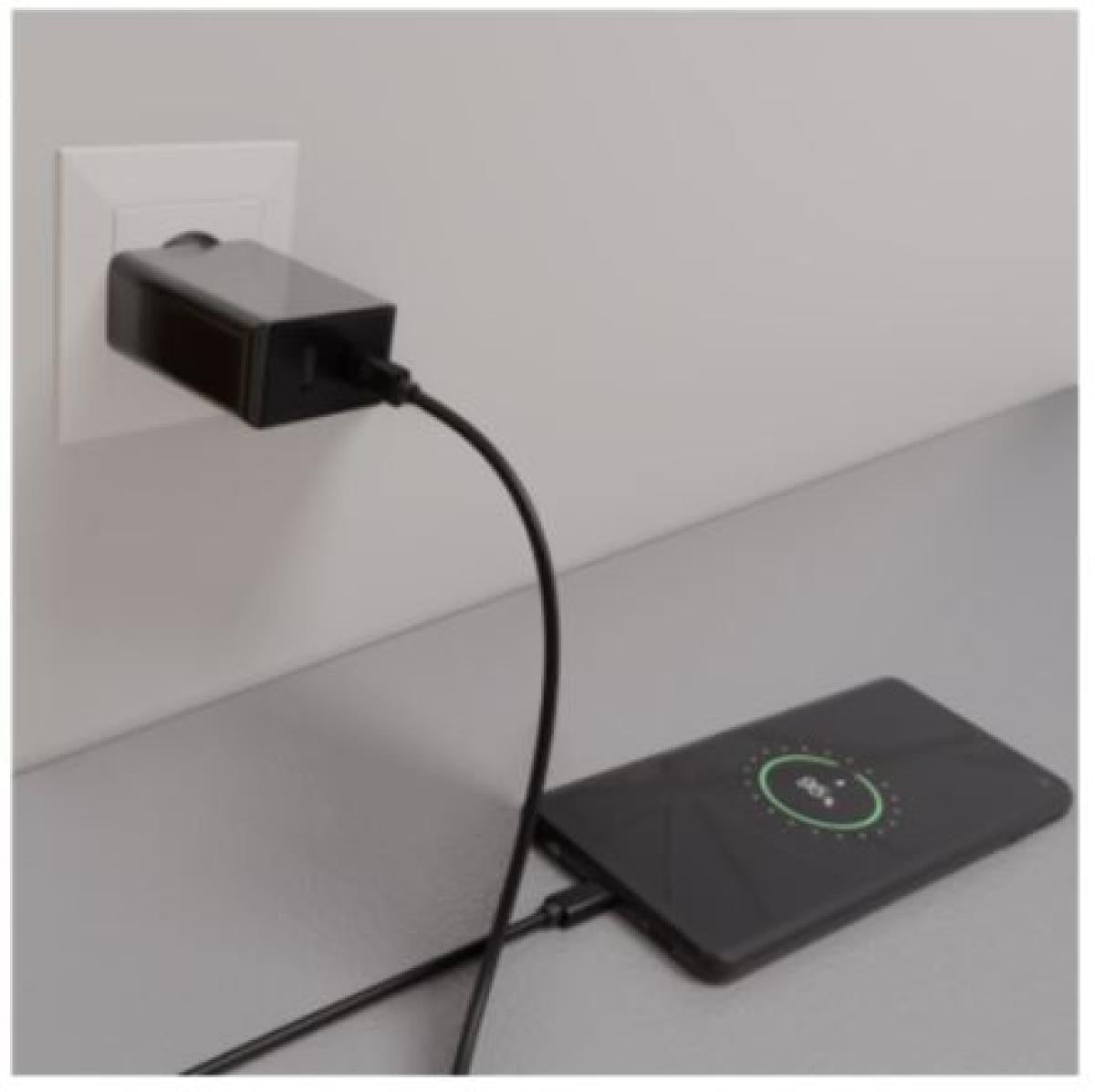 Cargador Rápido Dual USB-C PD (Power Delivery) (28W) Negro