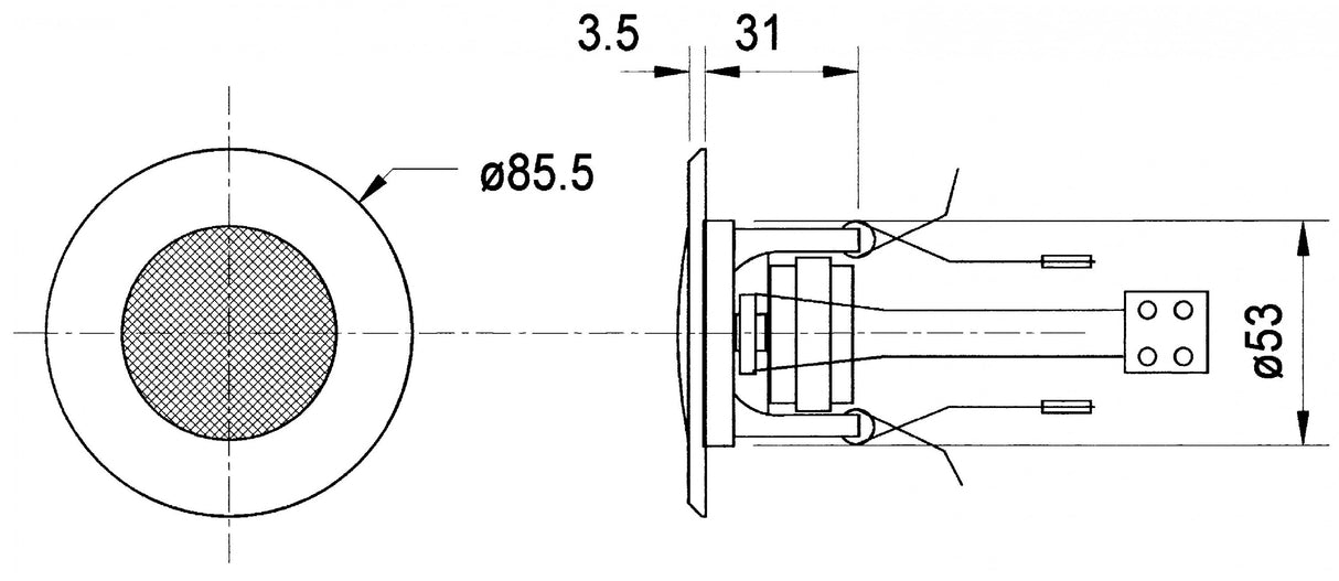 Altavoz de Techo 5 cm (2")