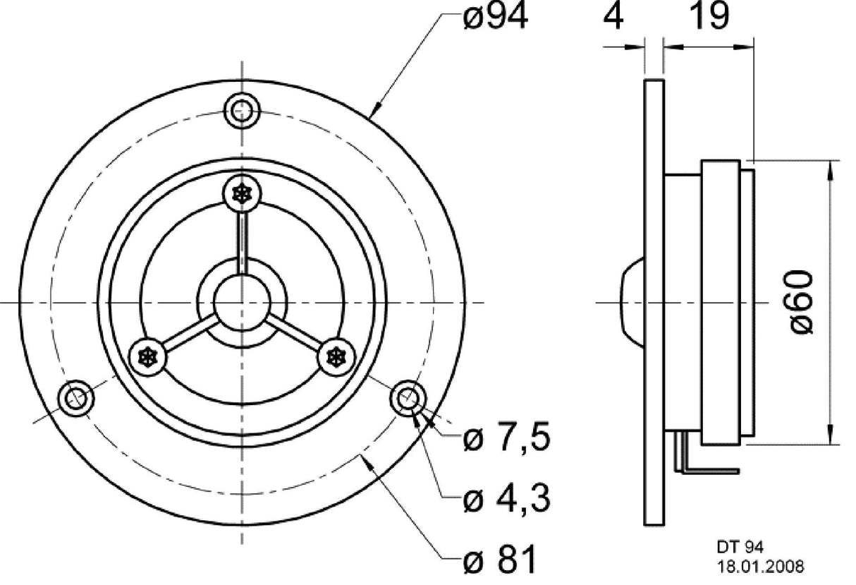 Tweeter 8 Ohm 100 W