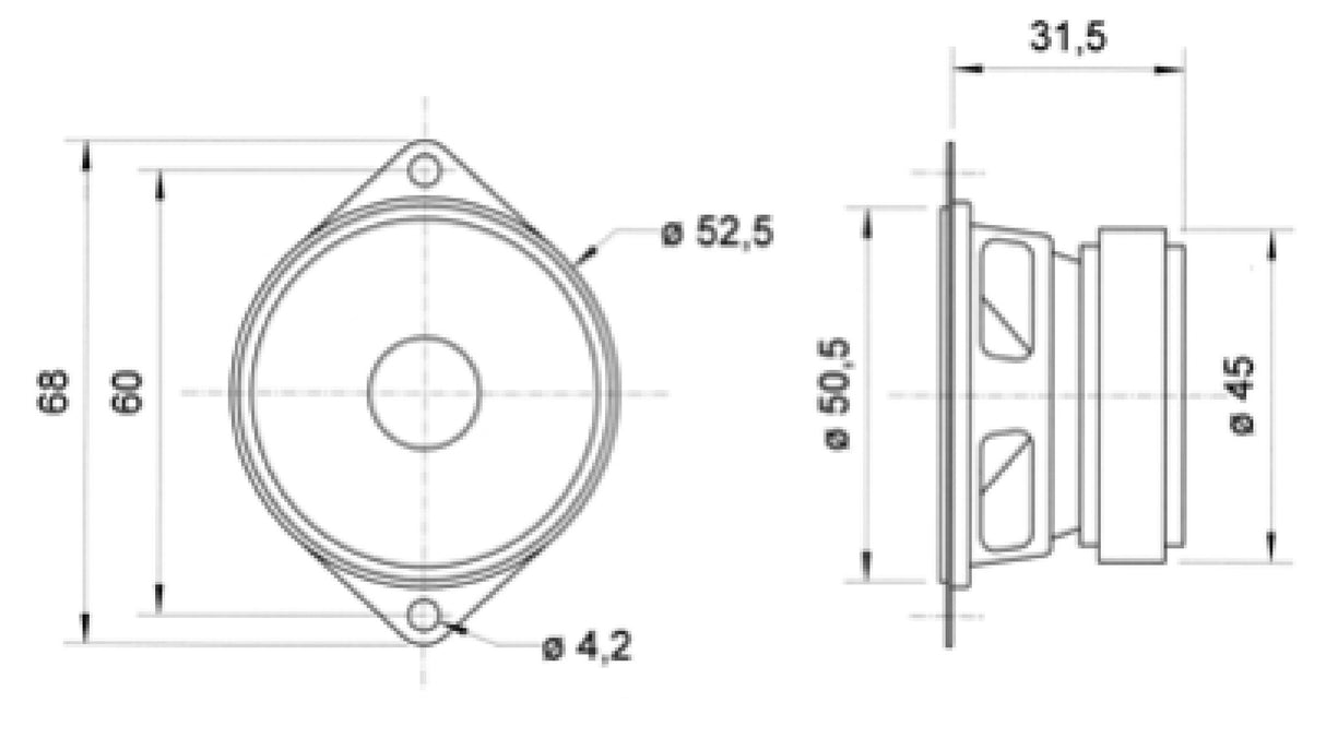 Altavoz Full-range de 5 cm (2") 8 Ohm