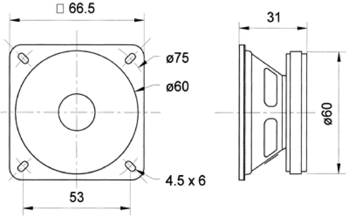 Altavoz Full-range de 6.5 cm (2.5") 8 Ohm Altavoces