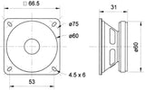 Altavoz Full-range de 6.5 cm (2.5") 8 Ohm Altavoces